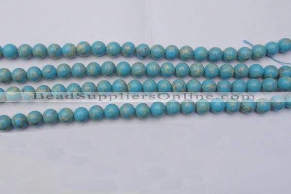 CDE2057 15.5 inches 8mm round dyed sea sediment jasper beads