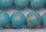 CDE2064 15.5 inches 22mm round dyed sea sediment jasper beads