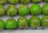 CDE2071 15.5 inches 14mm round dyed sea sediment jasper beads