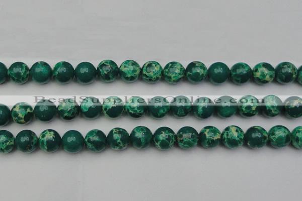 CDE2082 15.5 inches 14mm round dyed sea sediment jasper beads