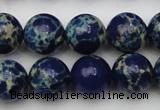 CDE2093 15.5 inches 14mm round dyed sea sediment jasper beads