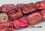 CDE21 15.5 inches 13*18mm rectangle dyed sea sediment jasper beads