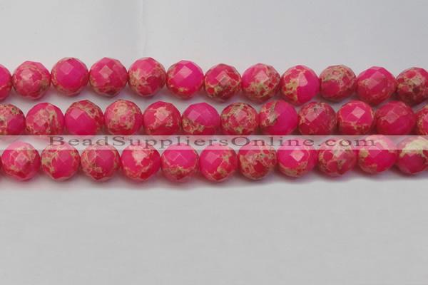 CDE2118 15.5 inches 22mm faceted round dyed sea sediment jasper beads