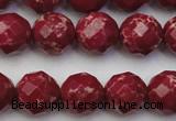 CDE2135 15.5 inches 16mm faceted round dyed sea sediment jasper beads