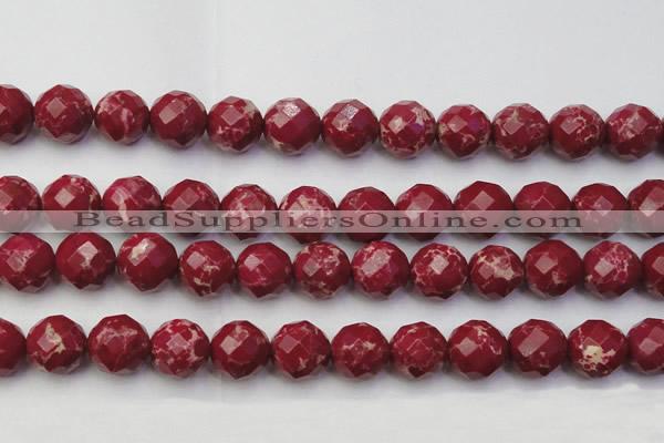 CDE2138 15.5 inches 22mm faceted round dyed sea sediment jasper beads