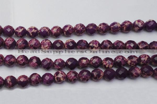 CDE2148 15.5 inches 22mm faceted round dyed sea sediment jasper beads