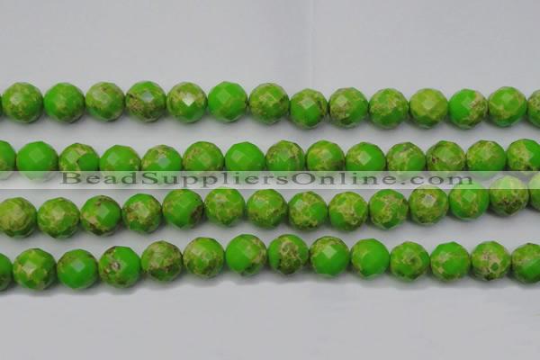 CDE2187 15.5 inches 20mm faceted round dyed sea sediment jasper beads