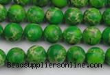 CDE2220 15.5 inches 4mm round dyed sea sediment jasper beads