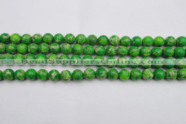 CDE2223 15.5 inches 10mm round dyed sea sediment jasper beads