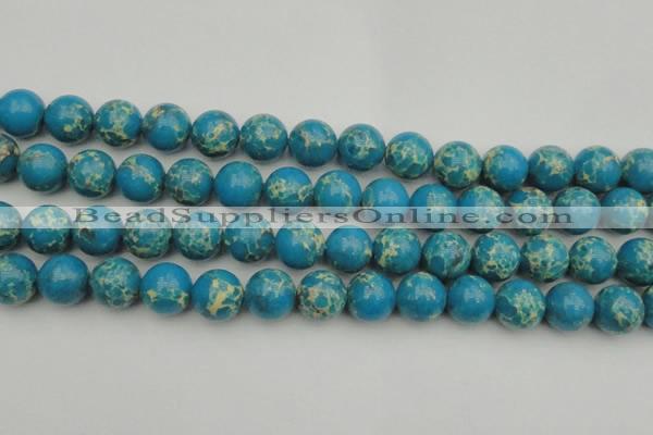 CDE2236 15.5 inches 14mm round dyed sea sediment jasper beads