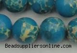 CDE2238 15.5 inches 18mm round dyed sea sediment jasper beads