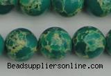 CDE2247 15.5 inches 14mm round dyed sea sediment jasper beads