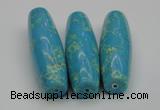 CDE2302 17*55mm rice sea sediment jasper beads wholesale