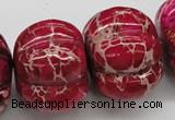 CDE25 15.5 inches 26*35mm pumpkin dyed sea sediment jasper beads