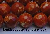 CDE2500 15.5 inches 14mm faceted round dyed sea sediment jasper beads