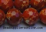 CDE2503 15.5 inches 20mm faceted round dyed sea sediment jasper beads