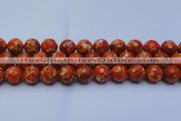 CDE2503 15.5 inches 20mm faceted round dyed sea sediment jasper beads