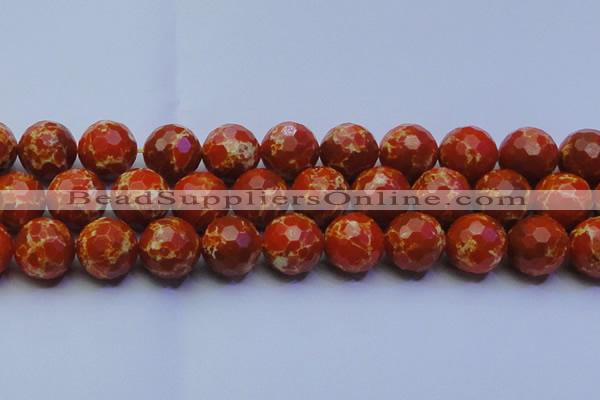 CDE2504 15.5 inches 22mm faceted round dyed sea sediment jasper beads