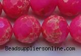 CDE2510 15.5 inches 20mm faceted round dyed sea sediment jasper beads