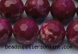 CDE2523 15.5 inches 18mm faceted round dyed sea sediment jasper beads