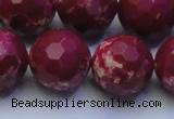 CDE2524 15.5 inches 20mm faceted round dyed sea sediment jasper beads