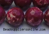 CDE2525 15.5 inches 22mm faceted round dyed sea sediment jasper beads