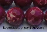 CDE2526 15.5 inches 24mm faceted round dyed sea sediment jasper beads