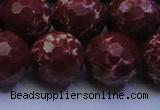 CDE2531 15.5 inches 20mm faceted round dyed sea sediment jasper beads