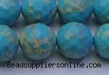 CDE2544 15.5 inches 18mm faceted round dyed sea sediment jasper beads