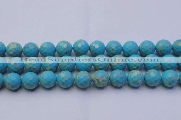 CDE2545 15.5 inches 20mm faceted round dyed sea sediment jasper beads