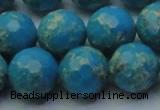 CDE2550 15.5 inches 16mm faceted round dyed sea sediment jasper beads