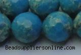 CDE2553 15.5 inches 22mm faceted round dyed sea sediment jasper beads