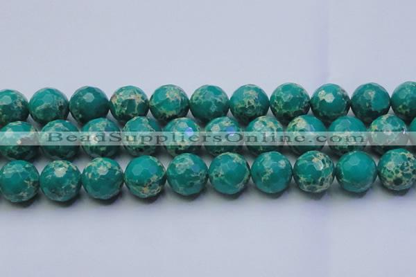 CDE2568 15.5 inches 22mm faceted round dyed sea sediment jasper beads