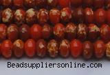 CDE2601 15.5 inches 7*10mm rondelle dyed sea sediment jasper beads