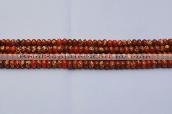 CDE2602 15.5 inches 8*12mm rondelle dyed sea sediment jasper beads