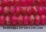 CDE2611 15.5 inches 10*14mm rondelle dyed sea sediment jasper beads