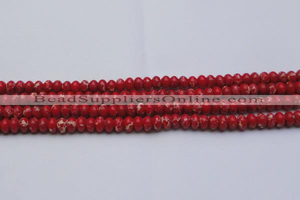 CDE2618 15.5 inches 8*12mm rondelle dyed sea sediment jasper beads