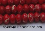 CDE2620 15.5 inches 12*16mm rondelle dyed sea sediment jasper beads