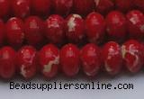 CDE2621 15.5 inches 13*18mm rondelle dyed sea sediment jasper beads