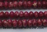 CDE2624 15.5 inches 5*8mm rondelle dyed sea sediment jasper beads