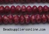 CDE2625 15.5 inches 7*10mm rondelle dyed sea sediment jasper beads