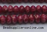 CDE2626 15.5 inches 8*12mm rondelle dyed sea sediment jasper beads