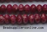 CDE2627 15.5 inches 10*14mm rondelle dyed sea sediment jasper beads