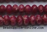 CDE2628 15.5 inches 12*16mm rondelle dyed sea sediment jasper beads