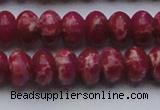 CDE2629 15.5 inches 13*18mm rondelle dyed sea sediment jasper beads