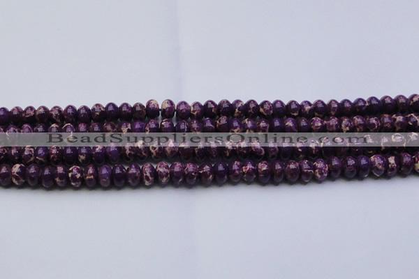 CDE2635 15.5 inches 10*14mm rondelle dyed sea sediment jasper beads