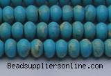 CDE2640 15.5 inches 5*8mm rondelle dyed sea sediment jasper beads