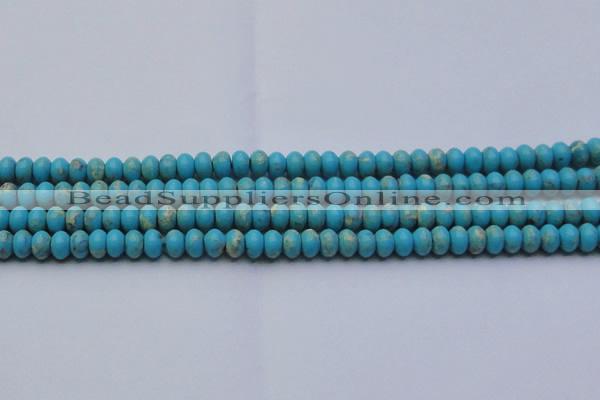 CDE2641 15.5 inches 7*10mm rondelle dyed sea sediment jasper beads