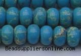 CDE2652 15.5 inches 12*16mm rondelle dyed sea sediment jasper beads