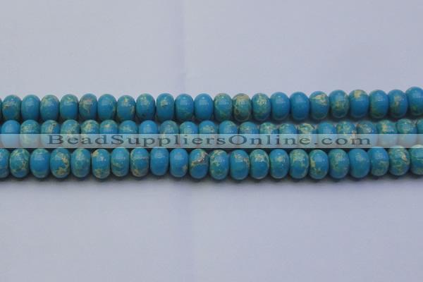 CDE2653 15.5 inches 13*18mm rondelle dyed sea sediment jasper beads